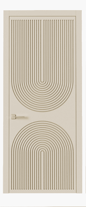 Elegant Arch 3D HDHMR Door with Smooth Beige Finish