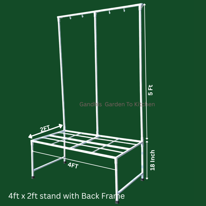 4ft x 2ft Detachable Steel Garden Stand  | With or Without Back Frame