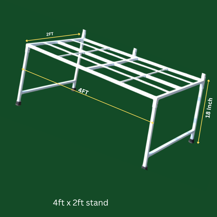 4ft x 2ft Detachable Steel Garden Stand  | With or Without Back Frame