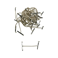Pack of 100 Elastic White 51mm Metal End Treasury Tags