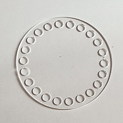 Crochet basket base- Transparent Acrylic