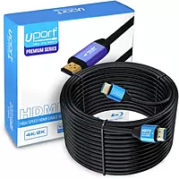 Uport 20m 4K HDMI Cable – Gold Plated Connectors, Supports ARC, High-Speed Transmission, Perfect for 4K TVs, Projectors, and Gaming Consoles, Durable and Flexible Design for Easy Setup.