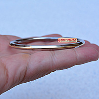 4mm Stainless Steel SP Brass Ring Punjabi Kada Unisex