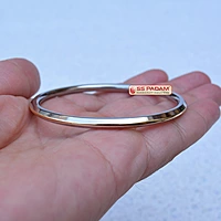 4mm Stainless Steel SP Brass Ring Punjabi Kada Unisex