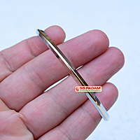 4mm Stainless Steel SP Brass Ring Punjabi Kada Unisex