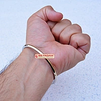 4mm Stainless Steel SP Brass Ring Punjabi Kada Unisex