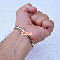4mm Stainless Steel SP Brass Ring Punjabi Kada Unisex