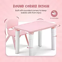 Kids Study Table & Chair Set – Pink