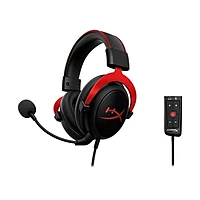 HyperX Cloud II Gaming Headset – 53mm Drivers USB & 3.5mm Black-Red 2Y Warranty