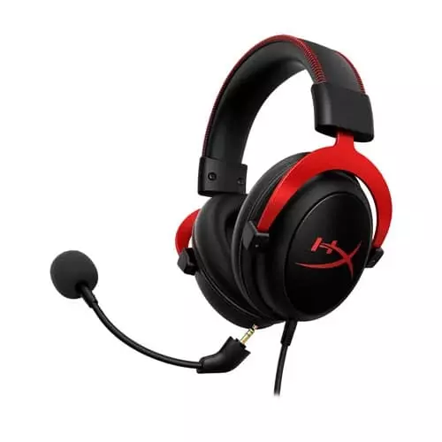 HyperX Cloud II Black-Red Gaming Headset – 53mm Driver | Surround Sound | USB | 2 Years Warranty