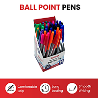 Box of 50 Neon Green Ballpoint Pens Smooth Glide by Janrax