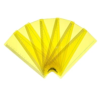 Pack of 8 Yellow 191x70mm Dyslexia Overlay Reading Rulers â€“ PET Material, Rounded Corners