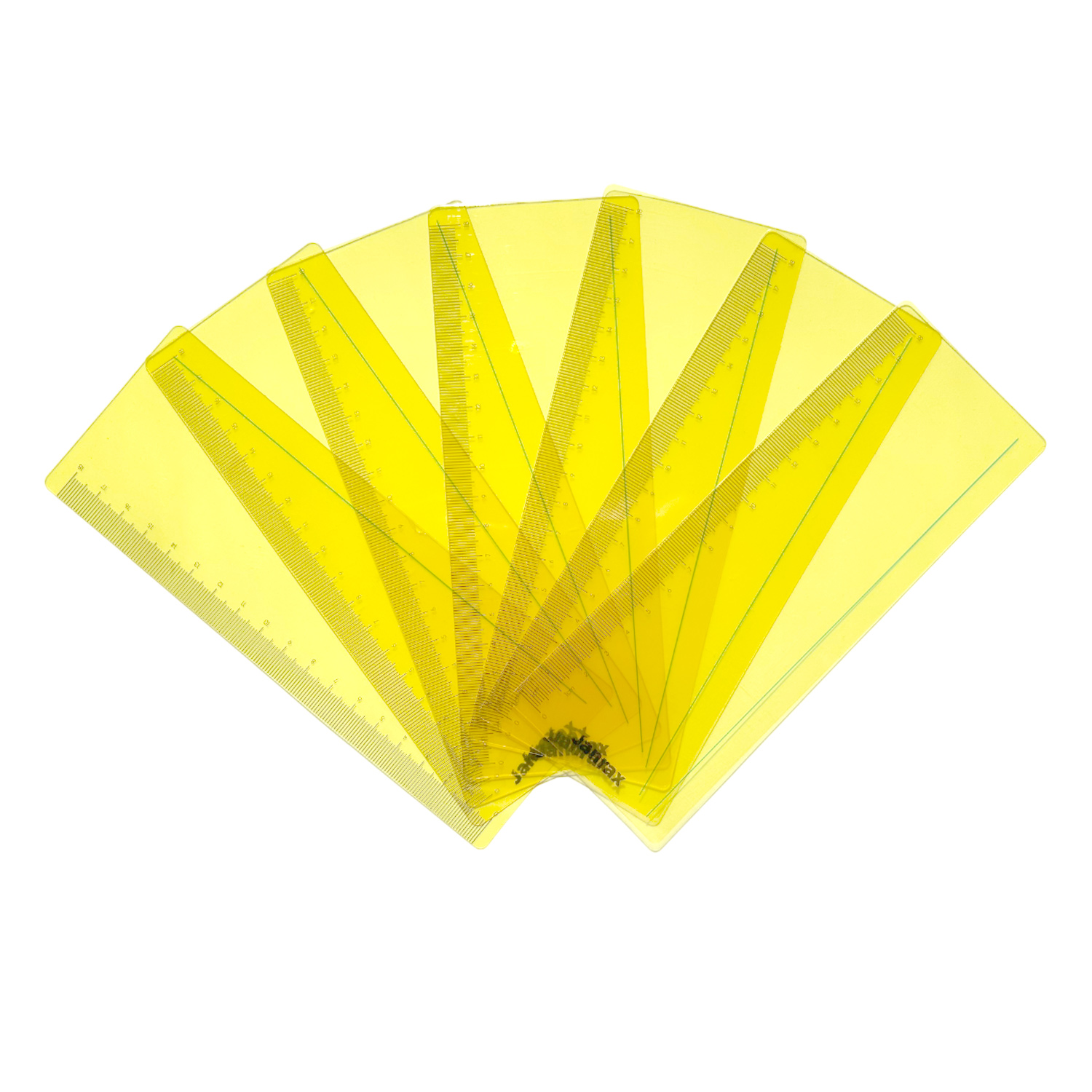 Pack of 8 Yellow 191x70mm Dyslexia Overlay Reading Rulers â€“ PET Material, Rounded Corners