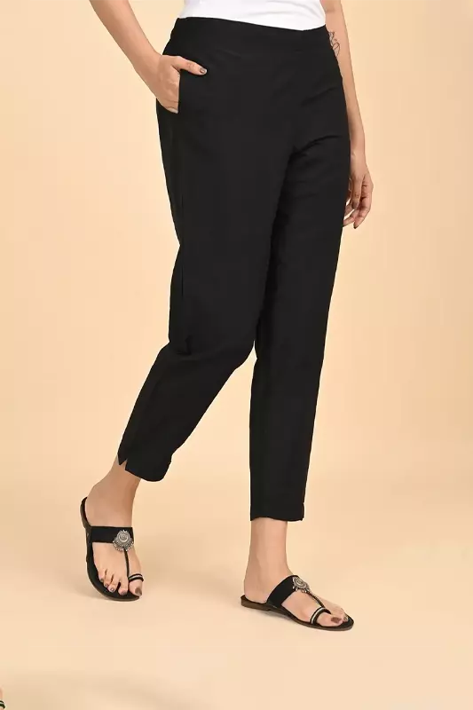 Women Ethnic Trousers - Black