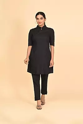 Women's Short Kurta - Black