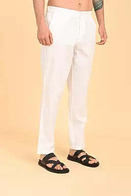 Men's Ethnic Trouser - White