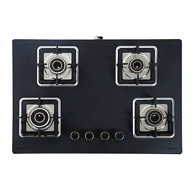 Shine Gold Four Burner Gas Stove | Hob Top Auto Ignition