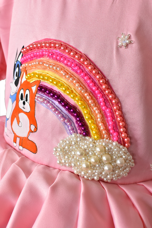 Vibrant Bluey Theme Tutu Dress