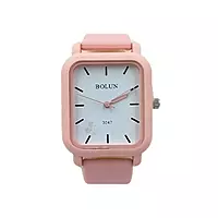 Bolun Pastel Pink Rectangular Watch - Minimalist Analog