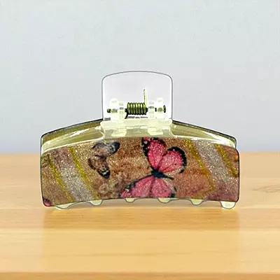 Elegant Printed Hair Claw Clip