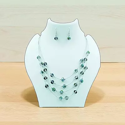 Stylish Layered Necklace & Matching Earrings