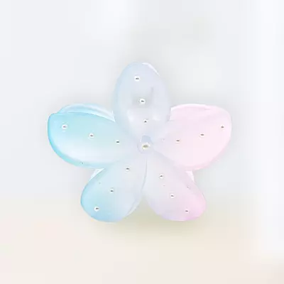 Gradient Flower Hair Claw Clip | Pastel Blue & Pastel Pink Floral Hair Accessory