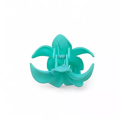 Teal Flower Hair Claw Clip - Jumbo Floral Hair Accessory