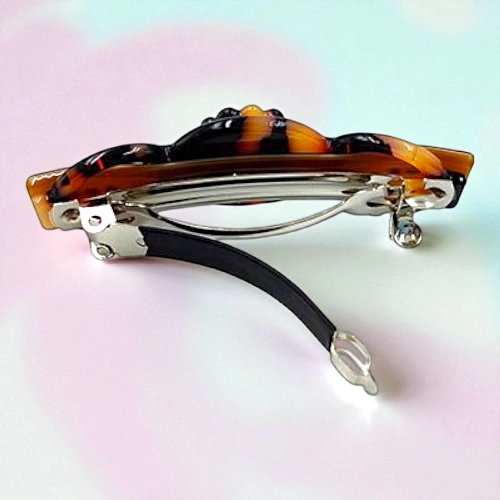 Elegant Flower & Stone Hair Barrette