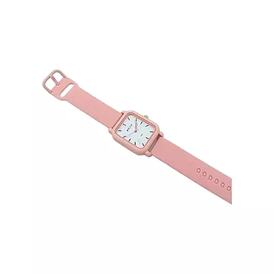 Bolun Pastel Pink Rectangular Watch - Minimalist Analog