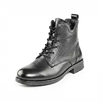 La Madins Black Lace-Up Boots