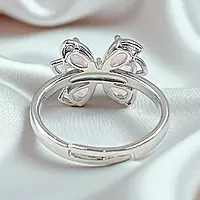 Elegant Butterfly Ring | Adjustable Silver-Plated Statement Jewelry