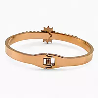 Anti-Tarnish Sunburst Zircon Bangle Bracelet