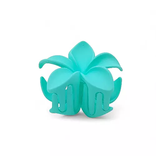 Teal Flower Hair Claw Clip - Jumbo Floral Hair Accessory