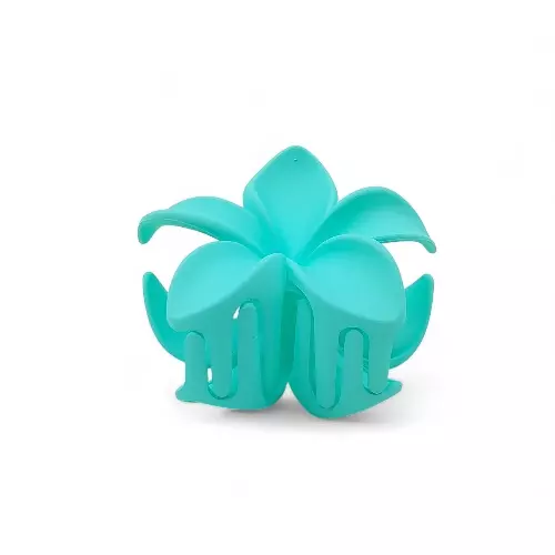 Teal Flower Hair Claw Clip - Jumbo Floral Hair Accessory