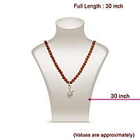Rudraksha Mala with Silver Om Pendant