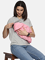 KIKWIT Maternity Feeding Tops Without Zip for Women, Feeding Coverup Pregnancy Tshirt,Feeding T-Shirt for Easy Nursing & Breastfeeding, Maternity Top Wear for Mothers grey colour KIKWIT Maternity Feeding Tops Without Zip for Women, Feeding Coverup Pregnancy Tshirt,Feeding T-Shirt for Easy Nursing & Breastfeeding, Maternity Top Wear for Mothers grey colour