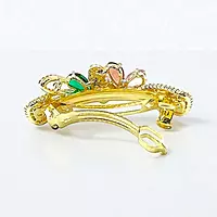 Dazzling Crystal Embellished Floral Hair Barrette