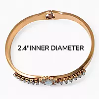 Anti-Tarnish Sunburst Zircon Bangle Bracelet