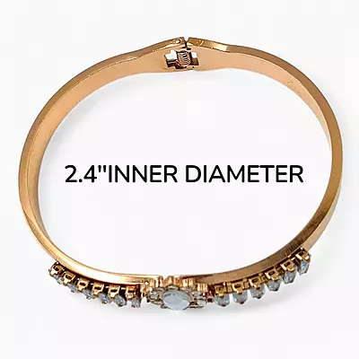 Anti-Tarnish Sunburst Zircon Bangle Bracelet