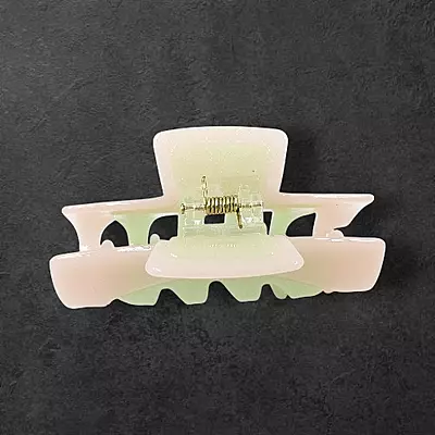 Pastel Pink & Mint Green Swirl Claw Clip | Large Glitter Hair Clip for Thick Hair