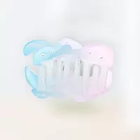 Gradient Flower Hair Claw Clip | Pastel Blue & Pastel Pink Floral Hair Accessory