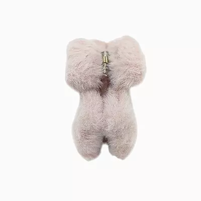 Plush Faux Fur Hair Claw Clip - Vibrant Dusty Rose Hair Clamp