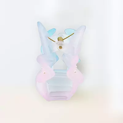 Gradient Flower Hair Claw Clip | Pastel Blue & Pastel Pink Floral Hair Accessory