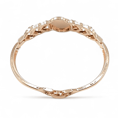 RENOS Rose Gold Watch and Crystal Heart Bangle Gift Set