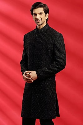 Black Pattern Indowestern Black Pattern Indowestern