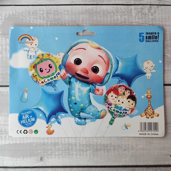 5 PC Cocomelon Theme Foil Balloon