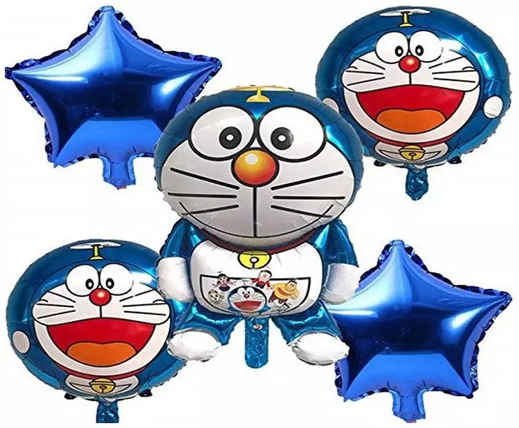 5 PC Doraemon Theme Foil Balloon