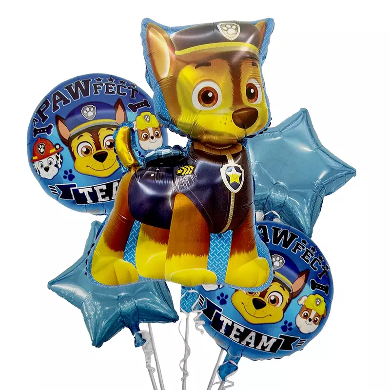 5 PC Paw Patrol Theme Foil Balloon