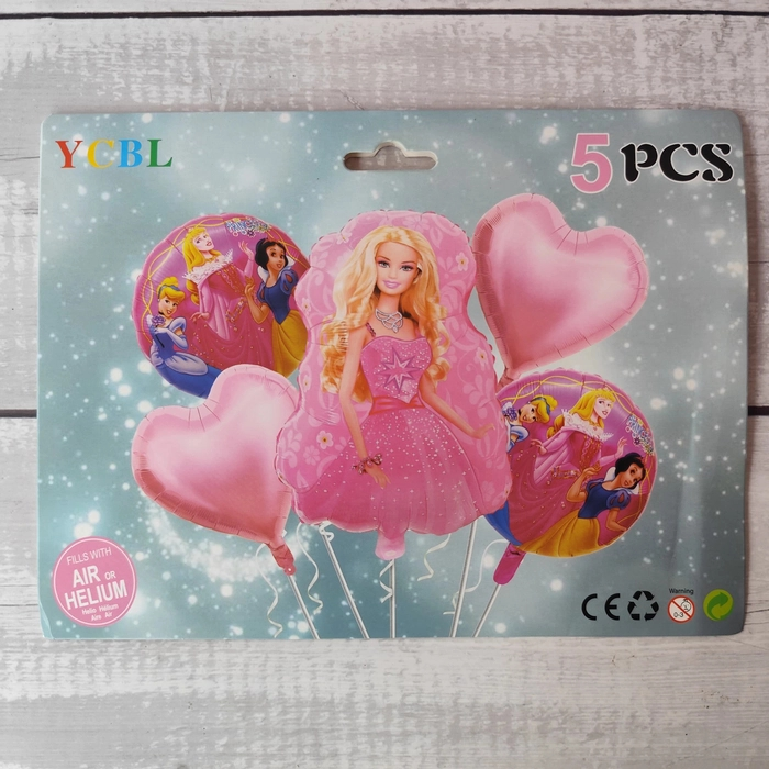 5 Pc Barbie Foil Balloon