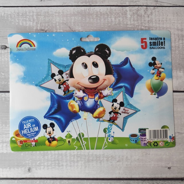 5 Pc Mickey Foil Balloon